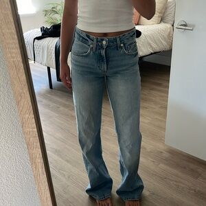 zara low rise denim
